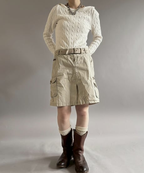 【USED】 Lauren Ralph Lauren Cotton Knit Top / 260221-022