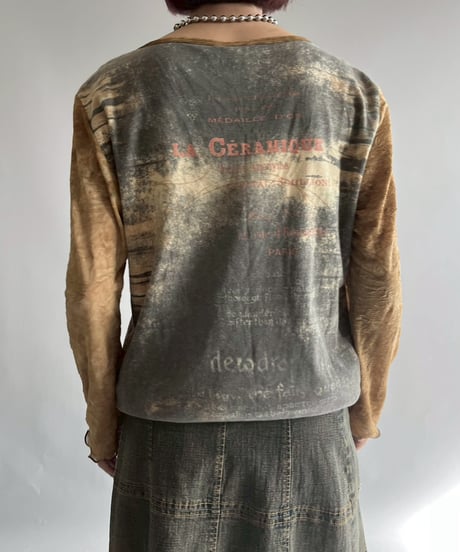 【USED】 Sheer Sleeve Design Top /251108-013
