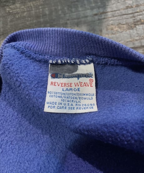【USED】90's USA Champion Reverse Weave Sweat One Point /210210-020