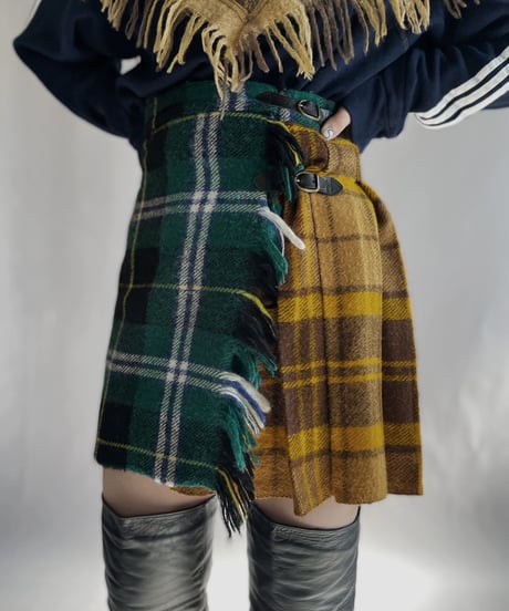 【RE;CIRCLE】 RE Pleats Blanket  Skirt / 230105-022