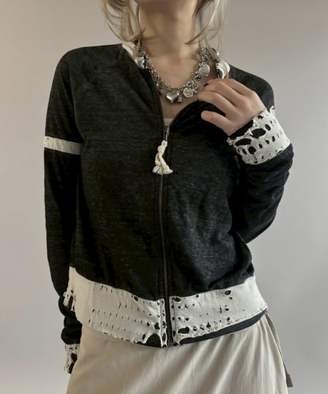 【USED】 Damage Zip Blouson / 260411-025