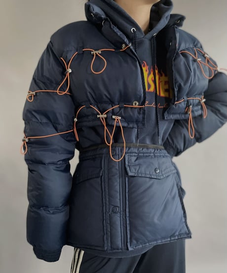 【RE;CIRCLE】 RE Draw Code Short Down Jacket + Waist Bag / 240104-019
