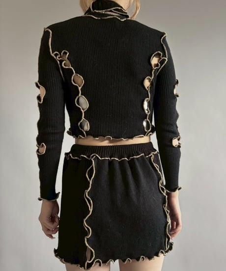【RE;CIRCLE】 RE Mellow Mohair Knit Set up + Tie/ 251127-003