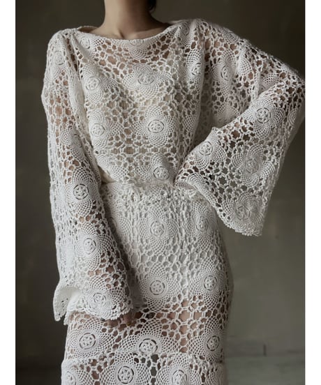【RE;CIRCLE】 RE Crochet L/S Top⑩/20220317-019