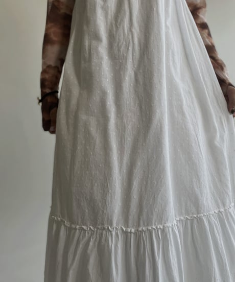 【USED】 White Cotton Sleeveless One-piece / 220430-009