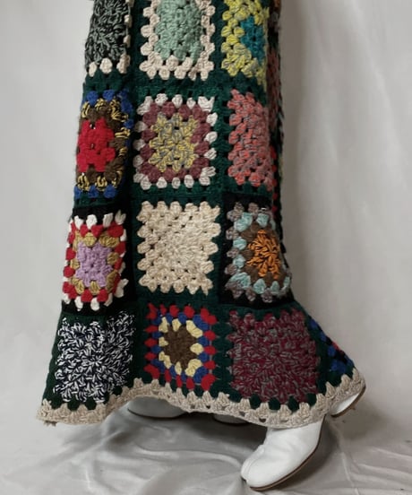 【RE;CIRCLE】 RE Granny Knit Long Skirt④/211014-024