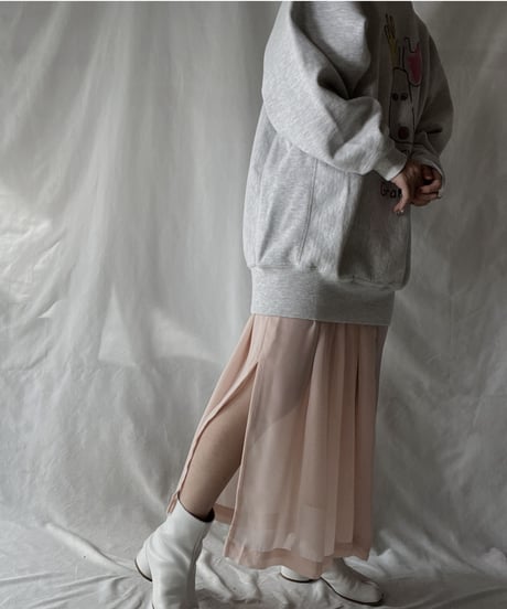 【USED】 Poly Long Skirt/211202-025