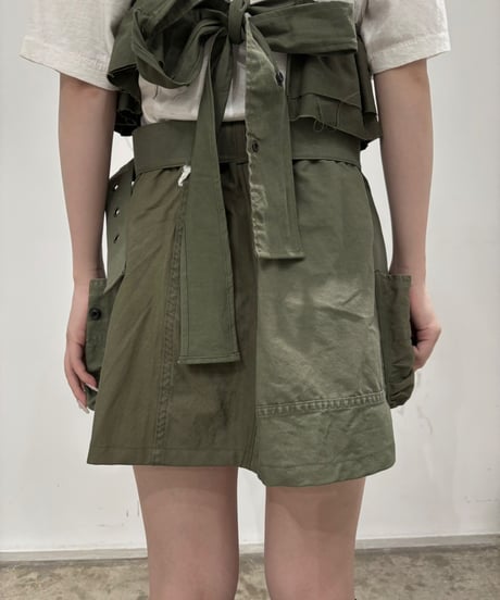 【 RE;CIRCLE】 RE ARMY Double Zip Mini Skirt/ 250703-002