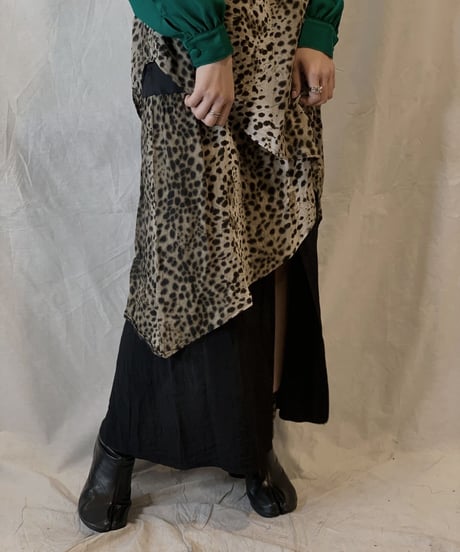 【USED】Leopard Patterned No Sleeve All In One/210217-058