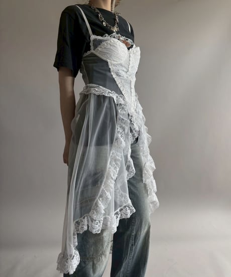 【USED】 Lace Organdy Camisole One-Piece/ 260418-041