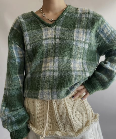 【USED】 Made In USA 60s PENDLETON VIRGIN WOOL KNIT Top / 231009-038