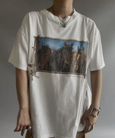 【USED】  Made in USA S/S Horse T-Shirt / 230729-003