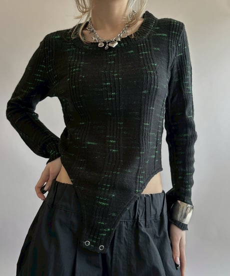 【RE;CIRCLE】 RE Rib Knit Leotard Top / 260416-013