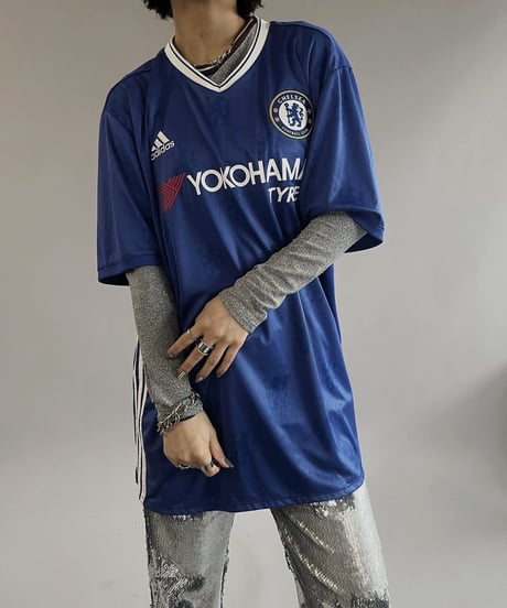 【USED】 adidas Soccer Tee CHELSEA /240316-019