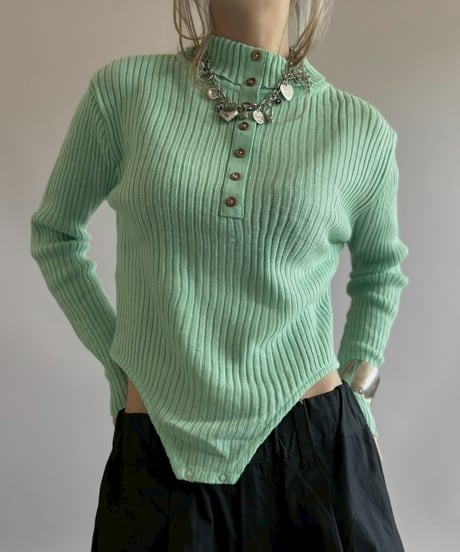 【RE;CIRCLE】 RE Rib Knit Leotard Top / 260416-016