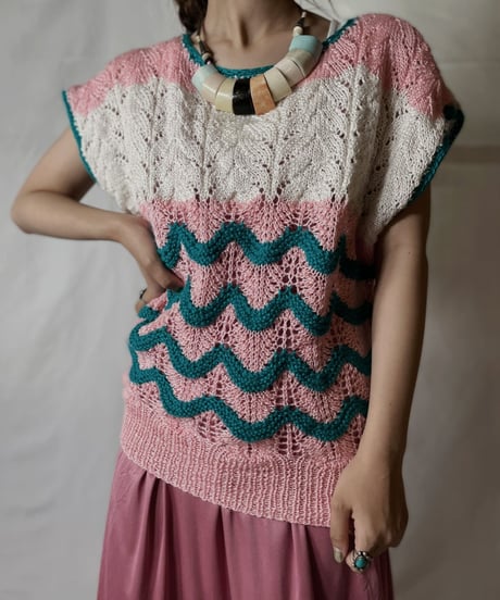 【USED】  Crochet S/S Top②/20210819-020