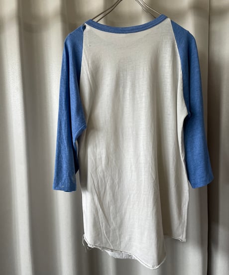 【USED】 80's Flocky Print Raglan T-Shirt  /240606-009