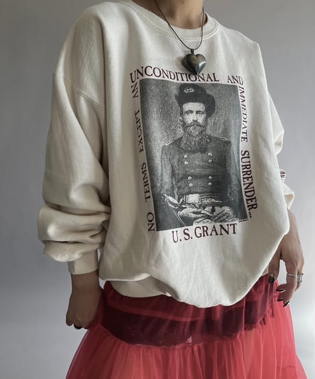 【USED】 Made in USA  JERSEES 90's U.S. GRANT Sweat Top /241019-012