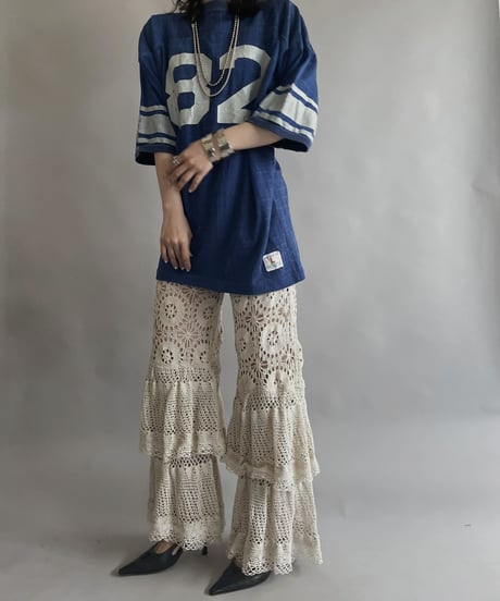 【RE;CIRCLE】 RE Crochet Tiered Pants / 230504-008