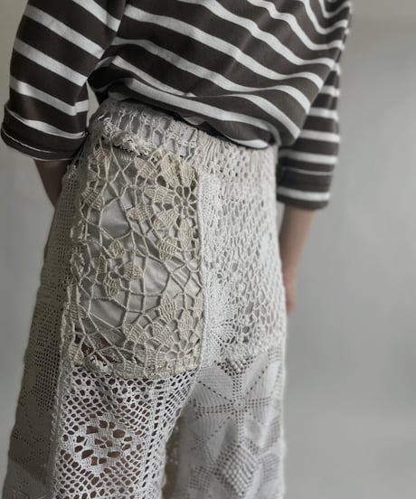 【RE;CIRCLE】 RE Crochet Patchwork Pants / 220623-028