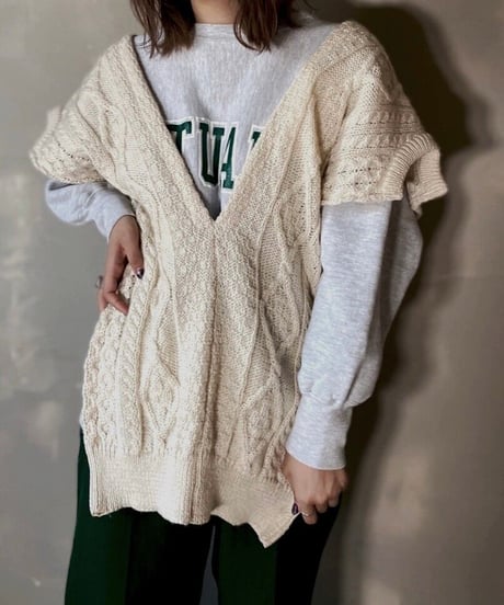 【RE;CIRCLE】Cable Knit Vest ③ / 201112-027
