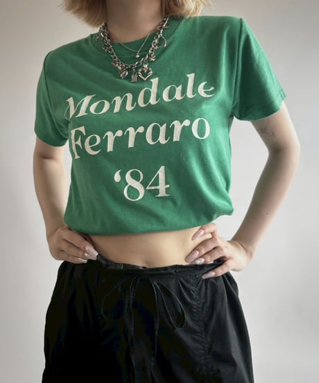 【USED】 RESIZED Made in USA 84's Mondale Ferraro T-Shirt / 250802-008