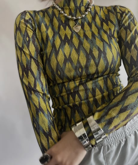 【USED】 L/S  Lame Top   / 230422-025