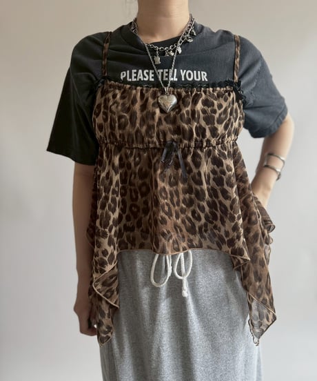 【USED】 Leopard Pattern Camisole Top / 250705-010