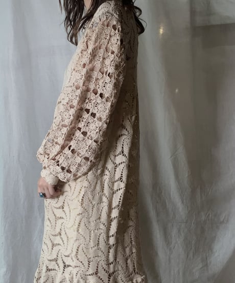 【RE;CIRCLE】  RE Crochet L/S Dress ②/210512-010