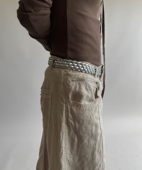 【USED】 Linen Zip Design Skirt /250426-025