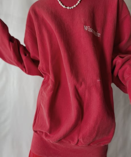 【USED】  90's USA Champion Reverse Weave Sweat wisconsin/210902-006