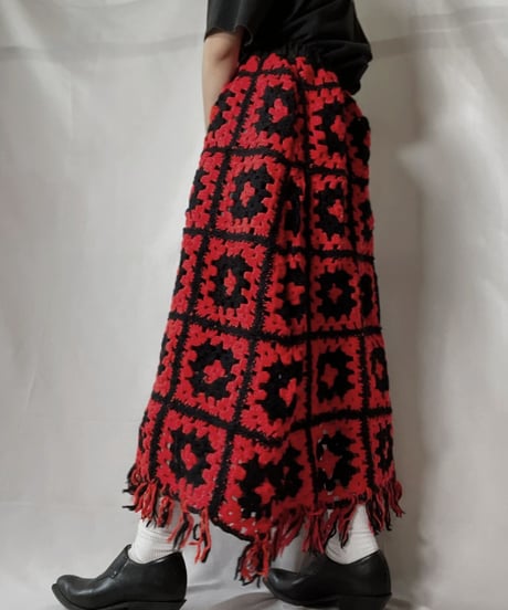 【RE;CIRCLE】 RE Granny Knit Long Skirt①/210917-003