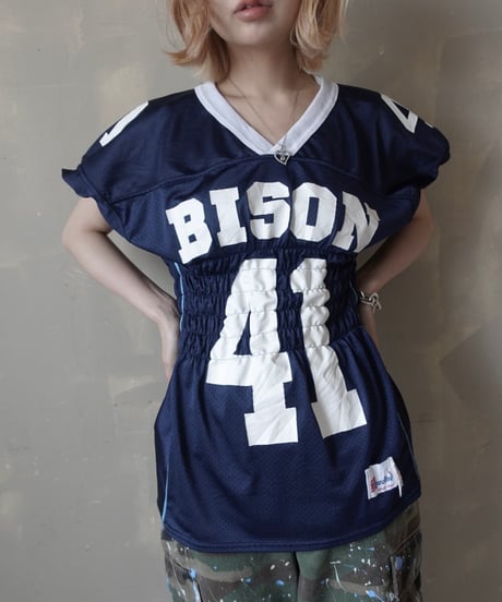 【RE;CIRCLE】 Re Shirring Football Shirt  /  250724-034