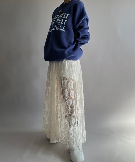 【USED】 Lace Patterned Lame Long One-Piece/241019-017
