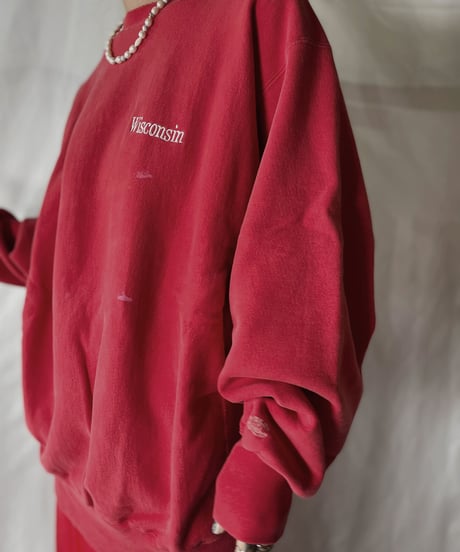 【USED】  90's USA Champion Reverse Weave Sweat wisconsin/210902-006