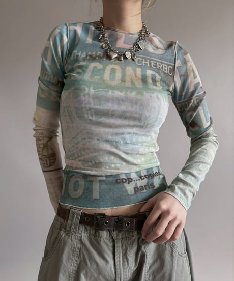 【USED】 Cop.Copine Sheer Design Top/ 260228-014
