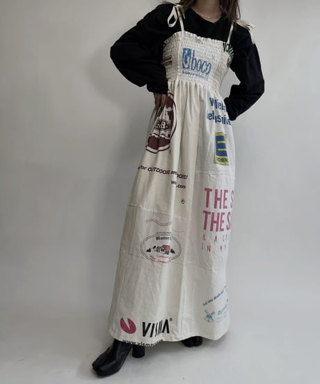 【RE;CIRCLE】 RE Eco-Friendly Bag Shirring One-piece / 220825-014