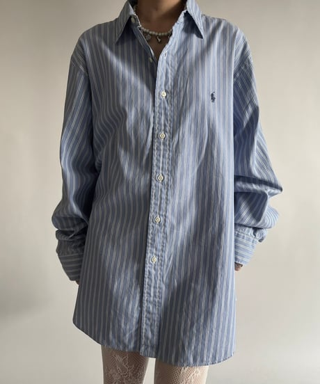 【USED】  Polo By Ralph Lauren Stripe Shirt Lowell /250213-017