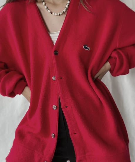 【USED】   LACOSTE Knit Cardigan①/210930-017