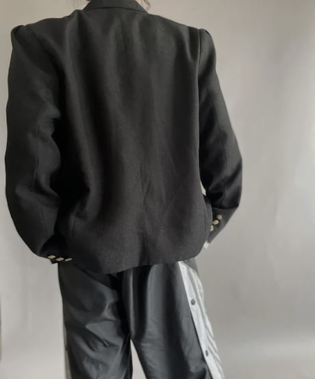 【USED】 Poly & Viscose Blazer Black / 221210-016
