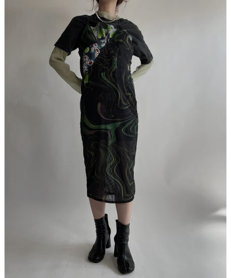 【USED】 Mesh Patterned One-piece / 220409-016