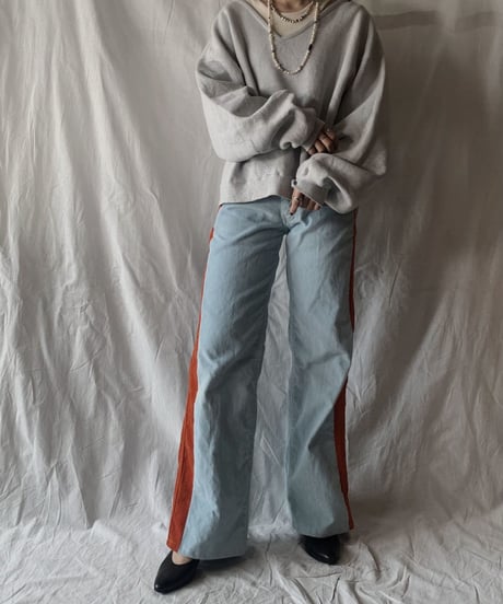 【RE;CIRCLE】 Remake Corduroy Side Line Pants⑤/210317-008