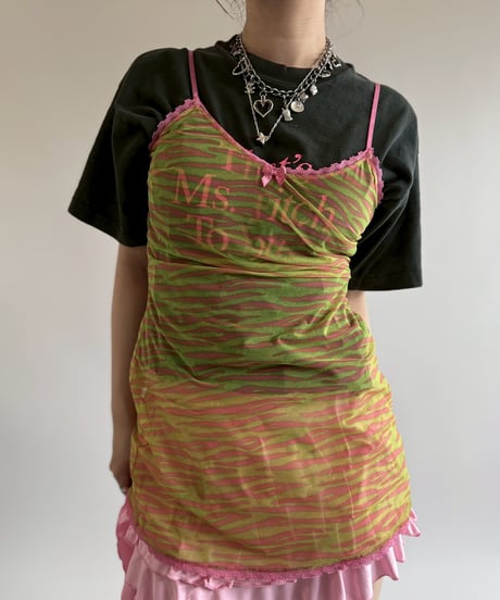 【USED】 Pattern Camisole Top /250510-076