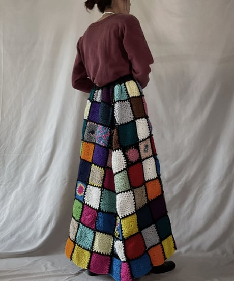【RE;CIRCLE】 RE Granny Long Skirt①/211216-040