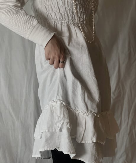 【USDE】 Ｗhite Cotton Camisole/210324-42