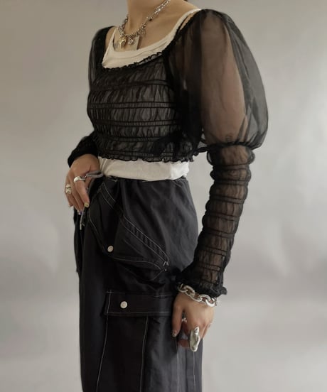 【USED】COLLUSION Sheer Top  /240511-018