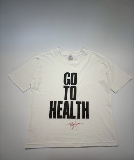 【USED】 RESIZED Made in USA 90's Fruit of the Loom GO TO HEALTH T-Shirt / 250802-011