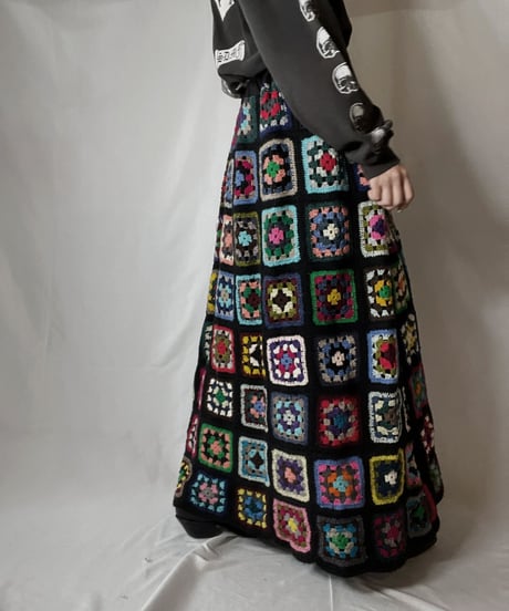 【RE;CIRCLE】 RE Granny Knit Long Skirt②/210917-004