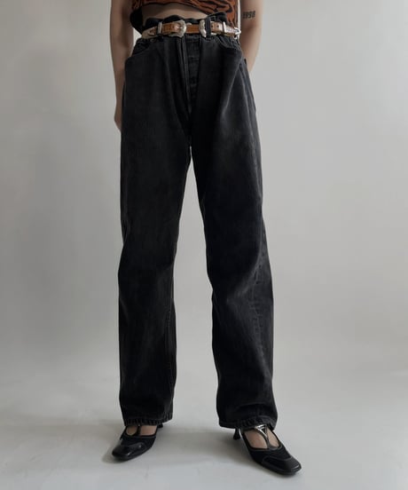 【USED】   Levi's Denim Pants 501 Black / 220416-020