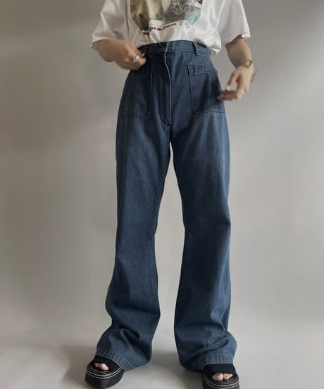 【USED】 Denim Flare Pants  / 230729-018